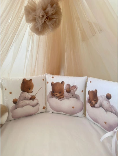 IngVart Baby Bedding Set For Crib White 7 Pieces SETARKPITZ-60