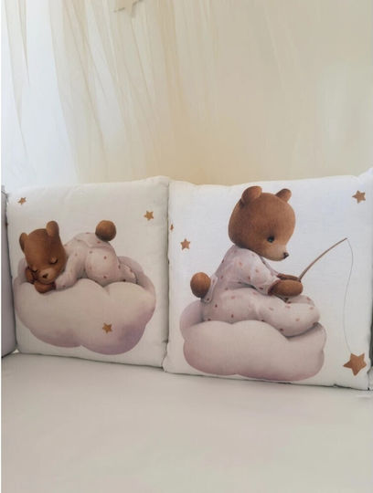 IngVart Baby Bedding Set For Crib White 7 Pieces SETARKPITZ-60