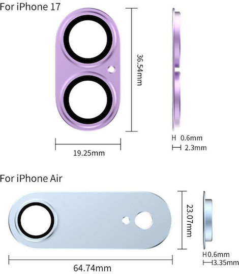 iPhone 17 Xdcase Armor Vollständiger Schutz Metallfolie Ring Kamera Zubehör Silber