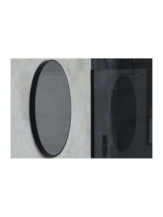 Bronze Art Στρογγυλός Καθρέπτης Μπάνιου από Μέταλλο 60x60cm Μπρονζέ