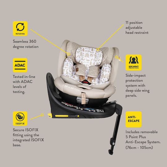 Cosatto All In All Extra Детско Столче за Кола i-Размер с Isofix Meadow 9-36 кг
