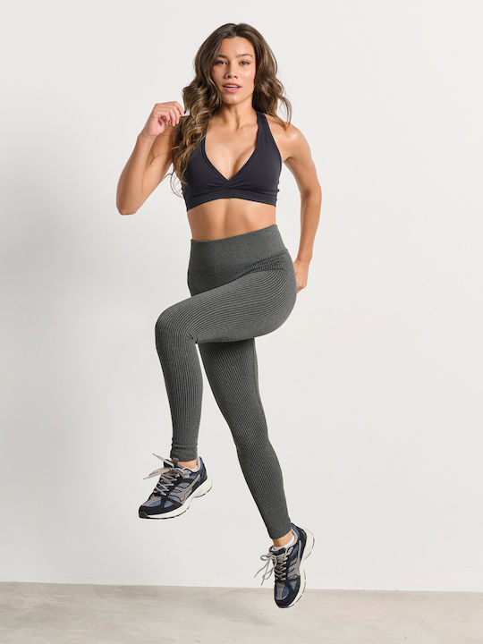 Women's Legging High Waisted Fleece Lining Gray