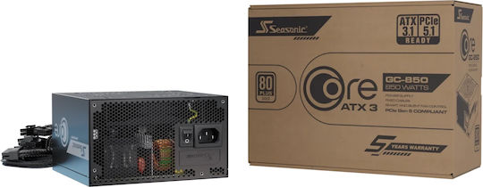 Seasonic Core GC-850 850W Μαύρο Τροφοδοτικό Υπολογιστή Full Modular 80 Plus Gold