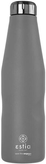 Estia Travel Flask Save the Aegean Recyclable Bottle Thermos Stainless Steel 750ml Fjord Grey