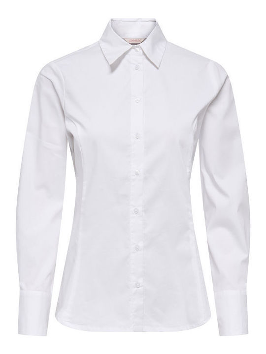 Mânecă lungă Femei Cămașă White