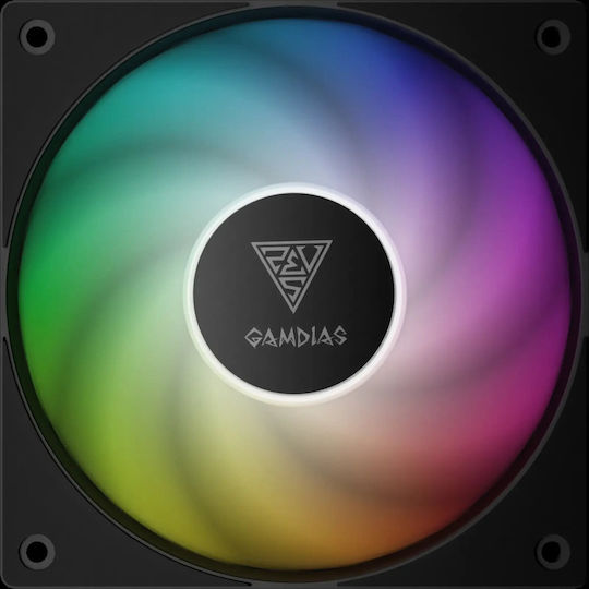 Gamdias M1-1203 Reverse Blade Case Fan 1600rpm 57.56cfm With ARGB Lighting 3pcs