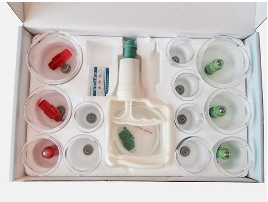 Tcm Poland Set of Chinese Vacuum Suction Cups Triple Action 12 Pieces