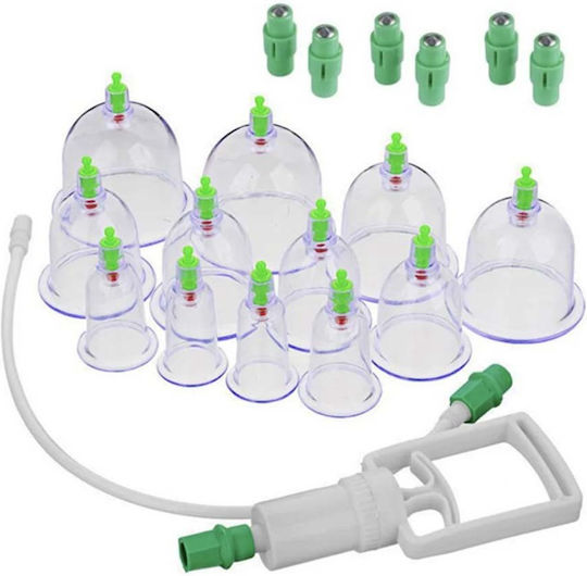 Tcm Poland Set of Chinese Vacuum Suction Cups Triple Action 12 Pieces