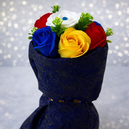 Tricolor Bouquet Soap Roses Romanian Insignia – Symbolic Elegant Gift