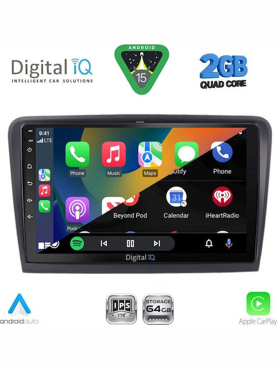 Digital IQ Car Audio System for Skoda Superb 2008-2015 (Bluetooth/USB/WiFi/GPS/Apple-Carplay/Android-Auto) with Touch Screen 10"