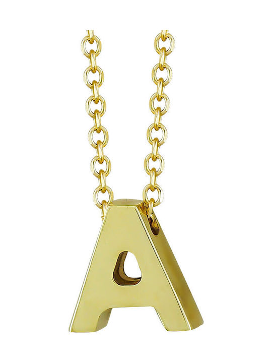 Kiriakos Gofas Halskette Monogramm "A" aus Gold 9 K