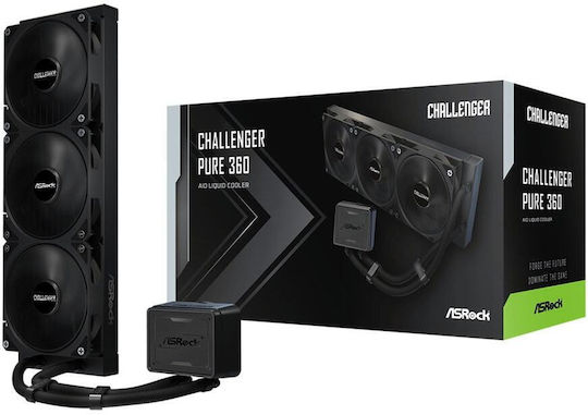 ASRock Challenger Pure 360 Water Cooling System AIO CPU With 3 Fans 120mm And RGB Lighting