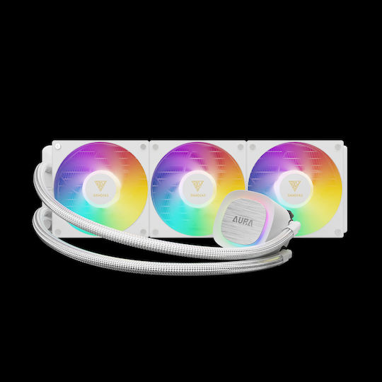Gamdias Aura GL360 v2 v2 Water Cooling Systems AIO CPU With 3 120mm Fans And White ARGB Lighting