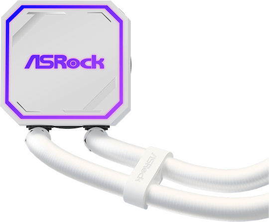 ASRock Pro White 360 ARGB Water Cooling System AIO CPU With 3 Fans 120mm White