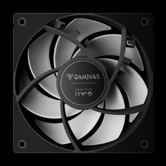 Gamdias M1-1203 Reverse Blade Case Fan 1600rpm 57.56cfm With ARGB Lighting 3pcs