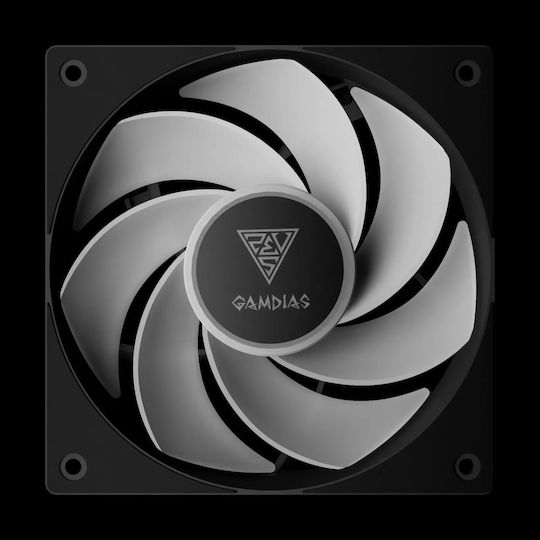 Gamdias M1-1203 Reverse Blade Case Fan 1600rpm 57.56cfm With ARGB Lighting 3pcs