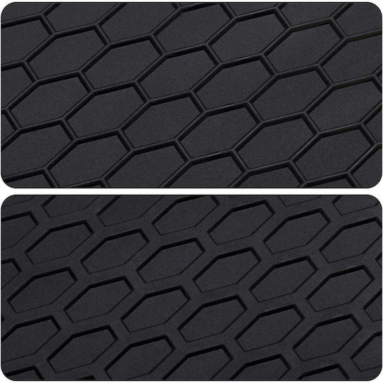 vidaXL Set Front and Back Car Mats 4 Pieces for Skoda Enyaq Audi e-tron 2022 Black