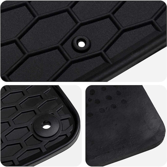 vidaXL Set of Front and Rear Mats 4pcs for Volkswagen Polo 2021 Black