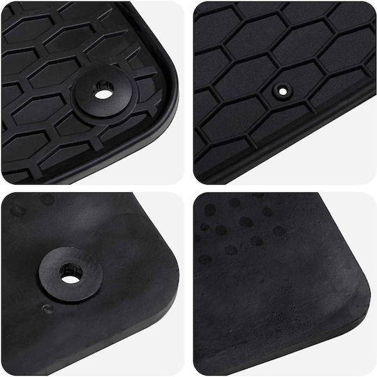 vidaXL Set of Front and Rear Mats 4pcs for Volkswagen T-Cross 2019 Black