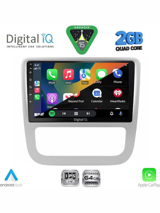 Digital IQ Car Audio System for Volkswagen Eos / Scirocco 2006 with Clima (Bluetooth/USB/WiFi/GPS/Apple-Carplay/Android-Auto) with Touch Screen 9"