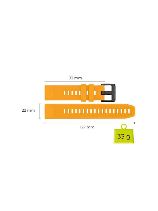 Mobile Origin Easy Strap Watch 22mm Yellow Mo-es22-ylw