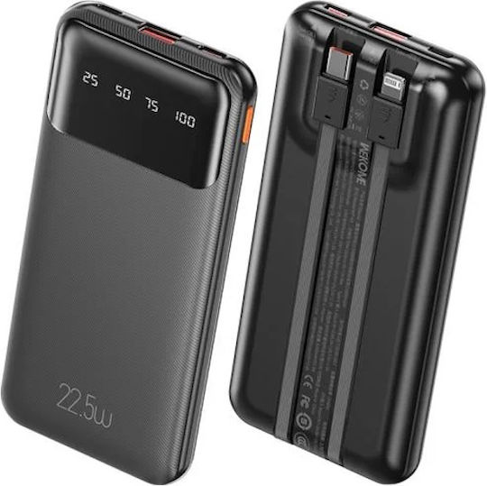 WK WP-61 Power Bank 10000mAh 35W Power Delivery / Quick Charge Μαύρο
