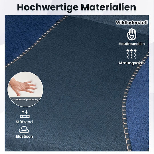 Costway Costway Bürostuhl mit Einstellbaren Arme Blau