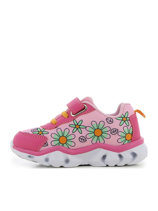 Kids Sneakers with Scratch & Lights Pink