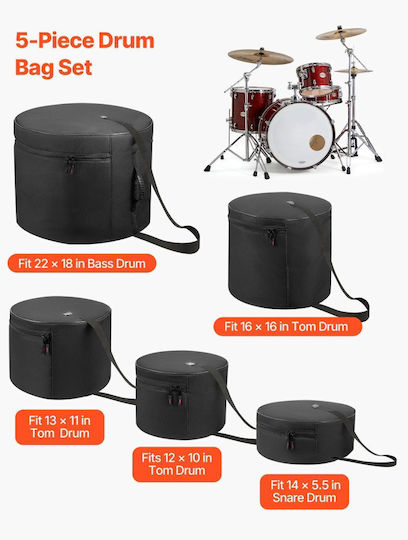 Vevor Waterproof Bass Case with Padded Black