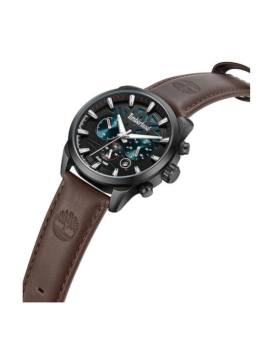 Timberland Henniker Ii Men's Watch Battery with Brown Leather Strap