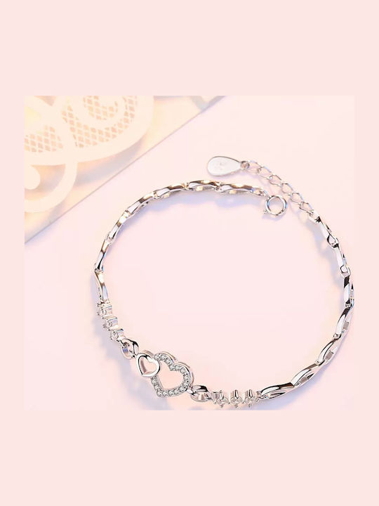 Damen Armband mit Design Herz aus Silber