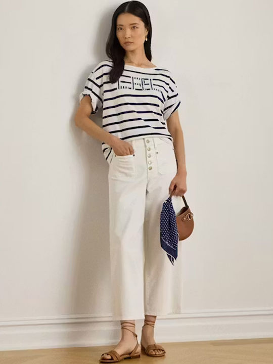 Women's T-shirt Striped Blue/White