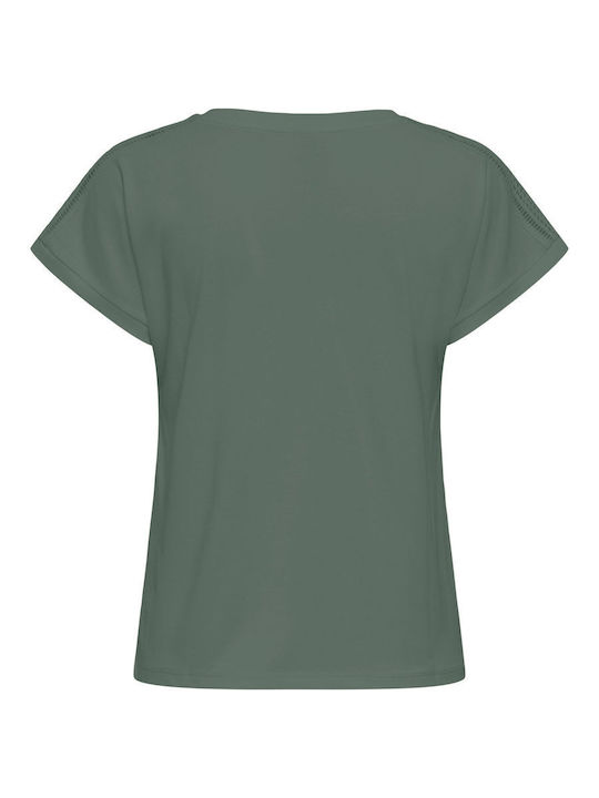 Life Women's Blouse with V Neckline Khaki