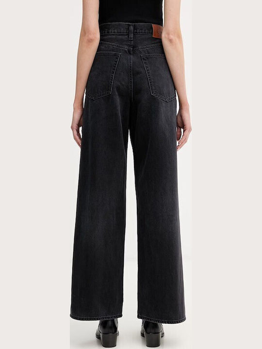High Rise Women's Jean Pants in Slim Fit Black