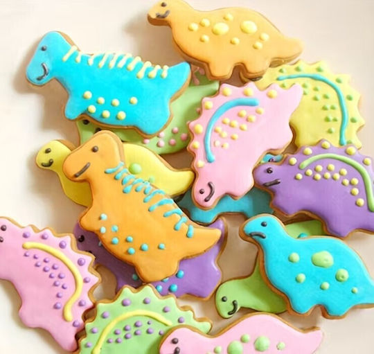 Cookie Cutter Set 4 Pieces – Stainless Steel Dinosaur Design