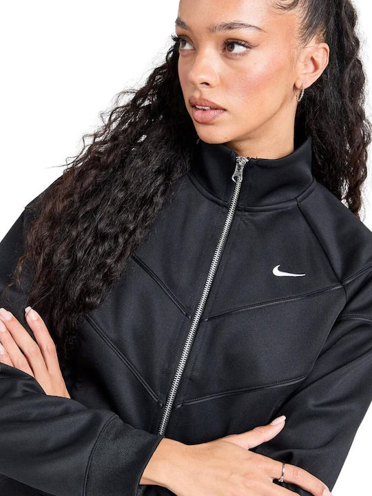 Sportswear Γυναικείο Μπουφάν για Χειμώνα Μαύρο