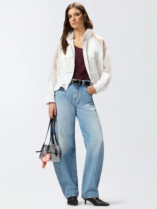 Women's Short Lifestyle Jacket for Winter White
