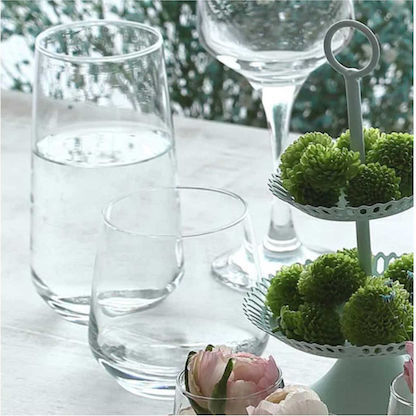 Max Home Σετ Ποτήρια από Γυαλί 480ml 6τμχ