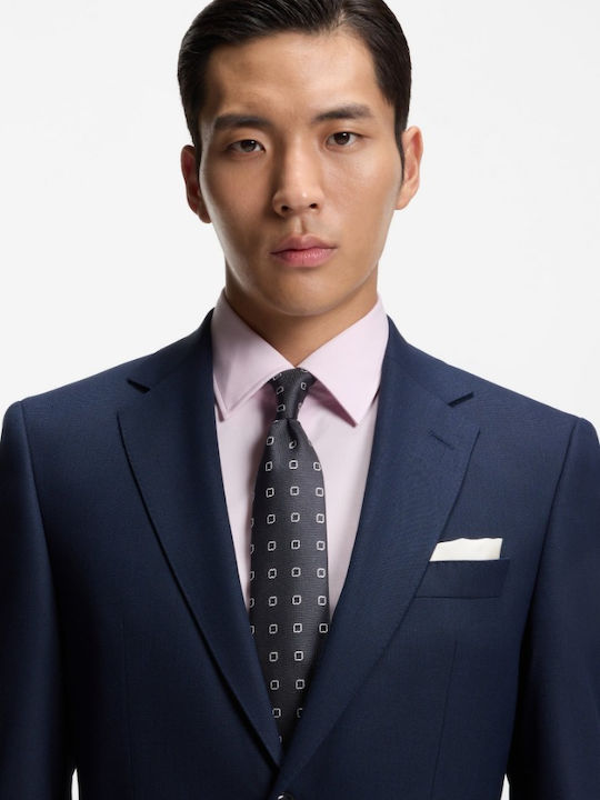 Boss Men's Tie Silk in Navy Blue Color