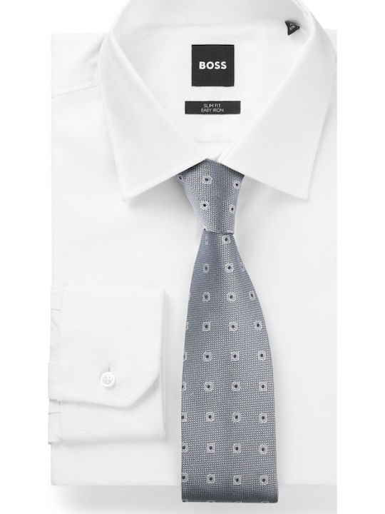 Boss Men's Tie Silk in Gray Color