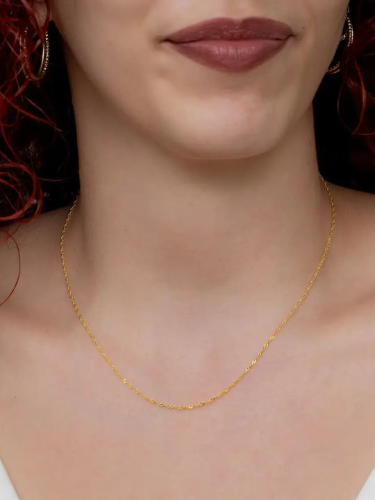 Silver Chain Neck Spiral Gold-plated