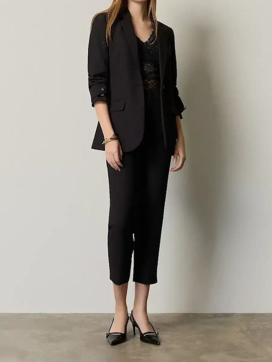 BSB Damen Krepp Blazer Black