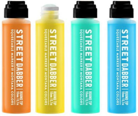 Montana Colors Street Dabber Squeezer Spezielle Handwerksfarbe 18 Silver 90ml