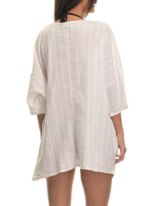 Sunday Habits Women's Beachwear White Caftan