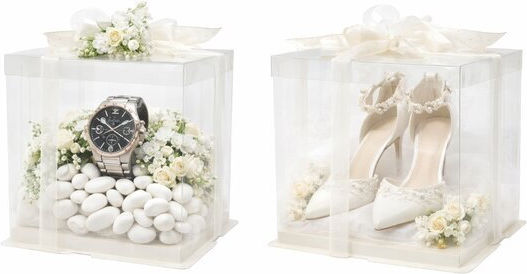 Paper Pack Plastic Box for Gift White 34x37x34cm.