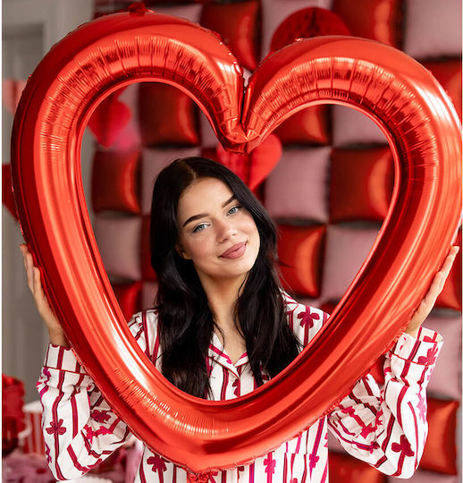33″ Red Balloon Heart Frame