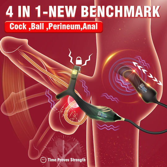 Buckle Cock Ring Thrusting Butt Plug