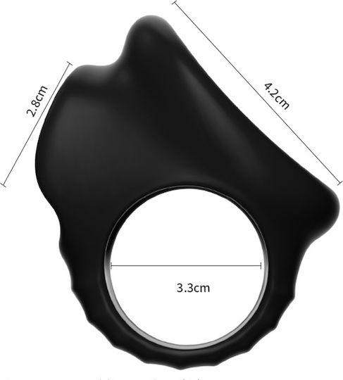 Triple Silicone Cock Ball Ring Black