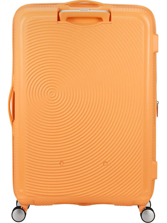 American Tourister Soundbox Μεγάλη Βαλίτσα Ταξιδίου Σκληρή Papaya Pop με 4 Ρόδες Ύψους 77εκ.