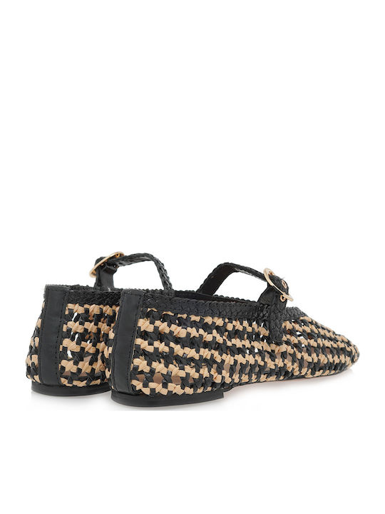 Leather Ballerinas Black